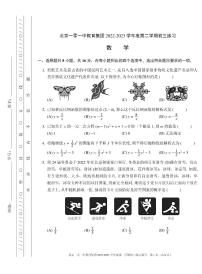 2023年北京101初三下学期练习数学试题及答案