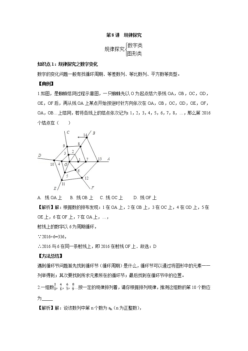 北师大版初一数学上册（秋季班）讲义  第8讲 规律探索--尖子班01