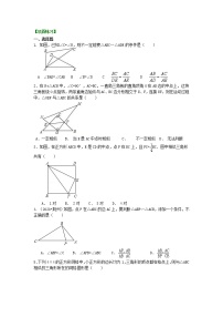 初中北师大版5 相似三角形判定定理的证明课后复习题