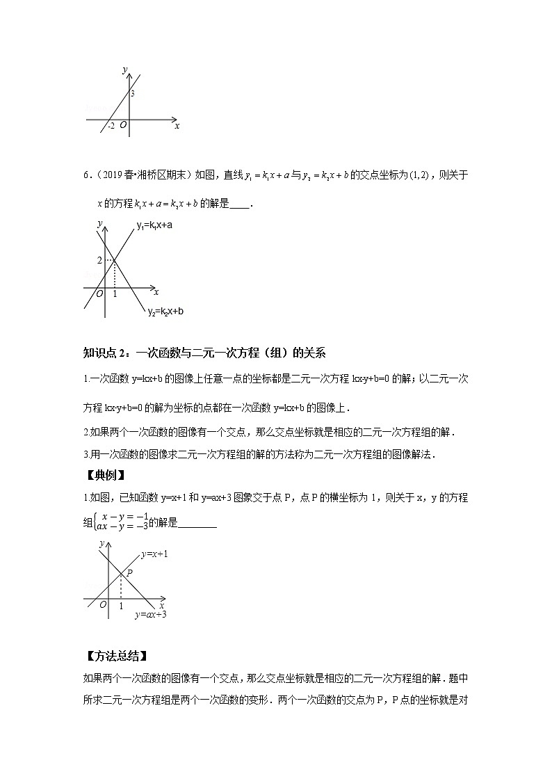 北师大版初二数学上册（秋季班）讲义  第12讲 方程组与一次函数--提高班03