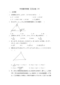 2023年九年级中考数学冲刺百日训练（9）无答案