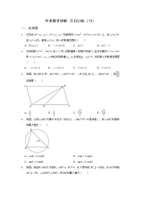 2023年中考数学冲刺百日训练(15)无答案