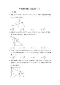 2023年中考数学冲刺百日训练(16)无答案