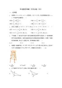 2023年中考数学冲刺百日训练（20）无答案