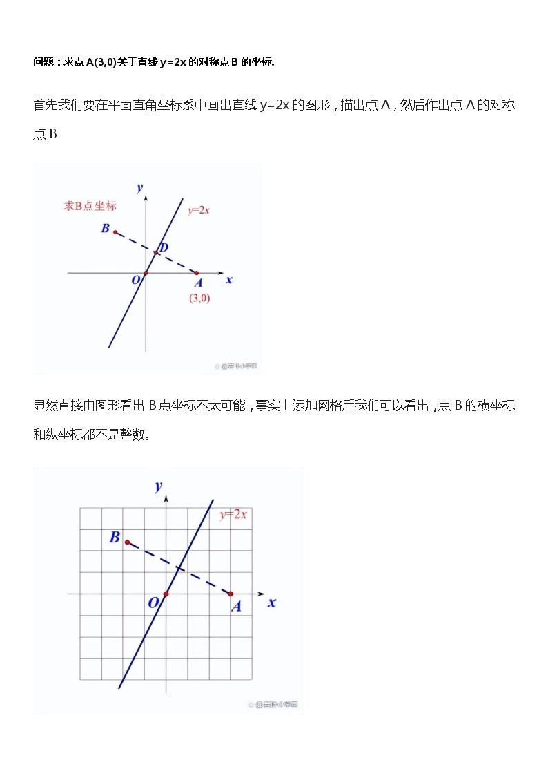 八年级下数学点关于直线的对称点的坐标两种求法01