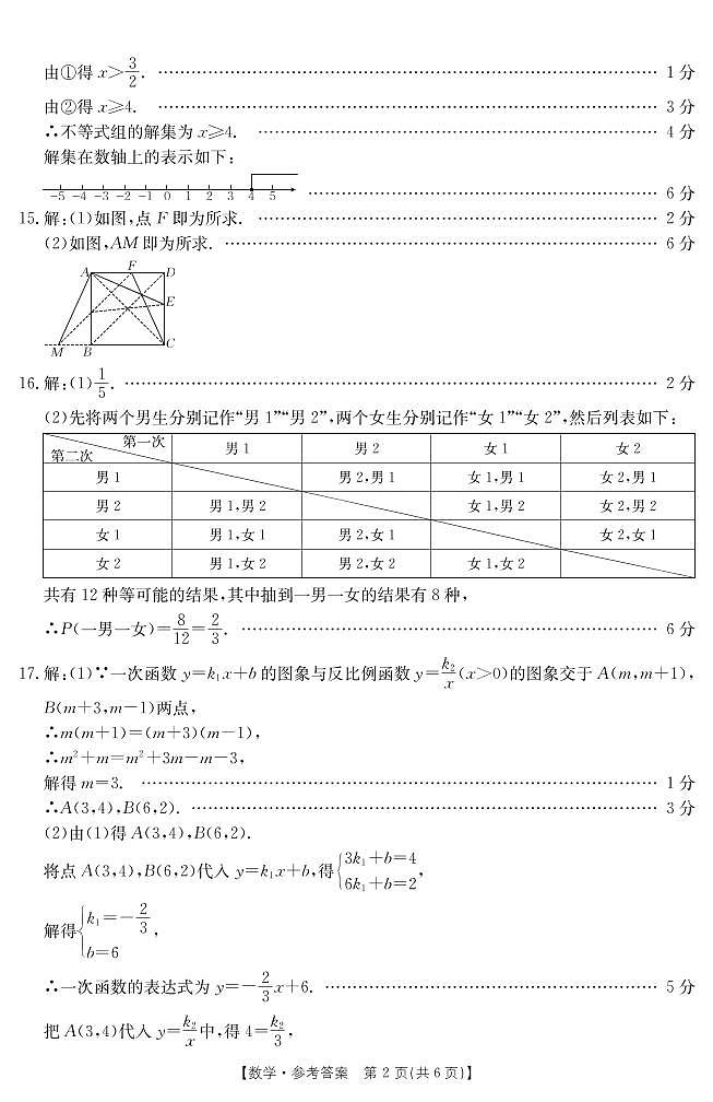数学答案第2页