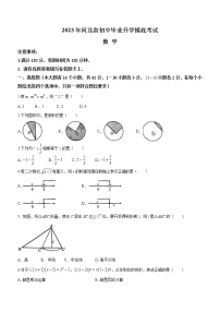 2023年河北省保定市中考一模考试数学卷(含答案）