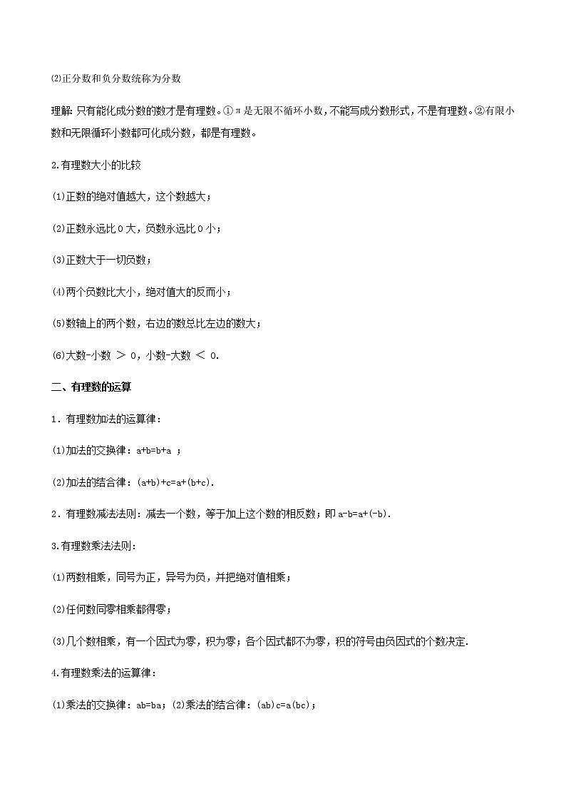 中考数学专题复习 专题01 有理数的运算02