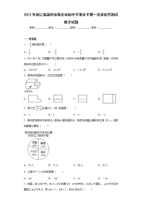 2023年浙江省温州市瑞安市初中学业水平第一次适应性测试数学试题（含详细答案）