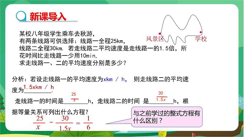 教学课件：八上·湘教·1.5 可化为一元一次方程的分式方程（第1课时可化为一元一次方程的分式方程的解法）第5页