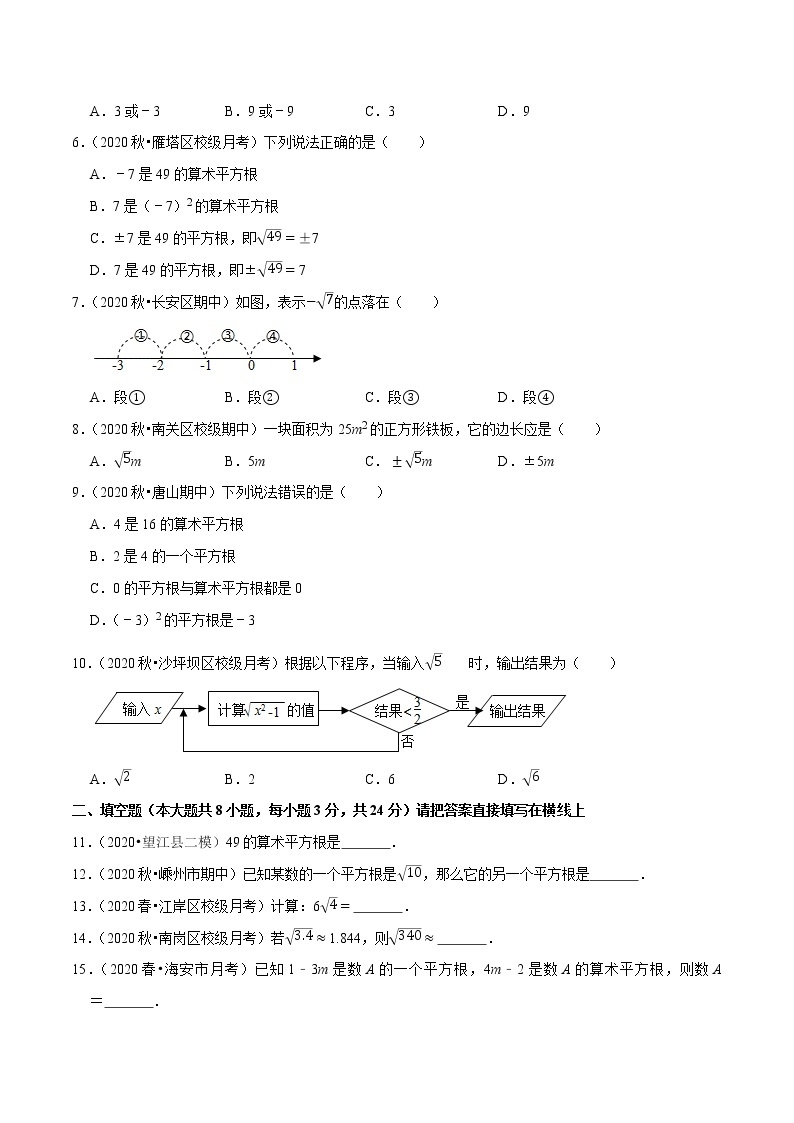 7年级数学下册尖子生同步培优题典 专题6.2  算术平方根02