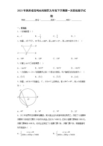 2023年陕西省宝鸡市凤翔区九年级下学期第一次质检数学试题（含详细答案）