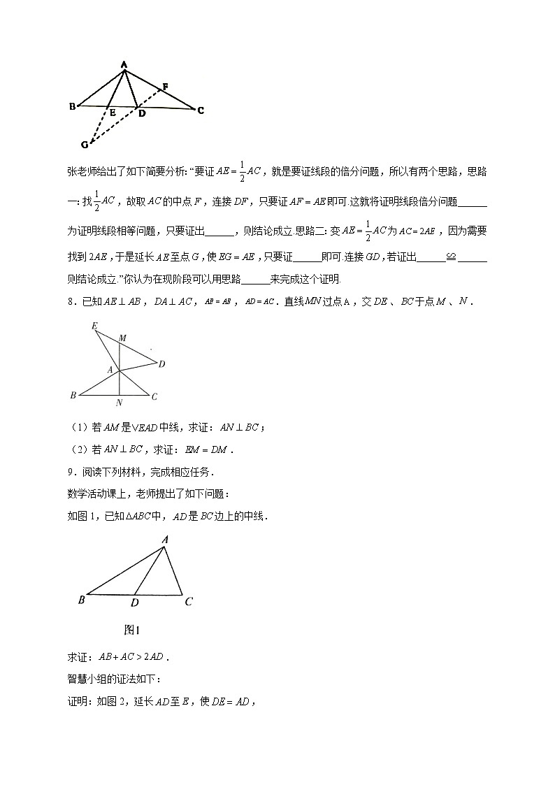 专题06 倍长中线证全等（原卷版）第2页
