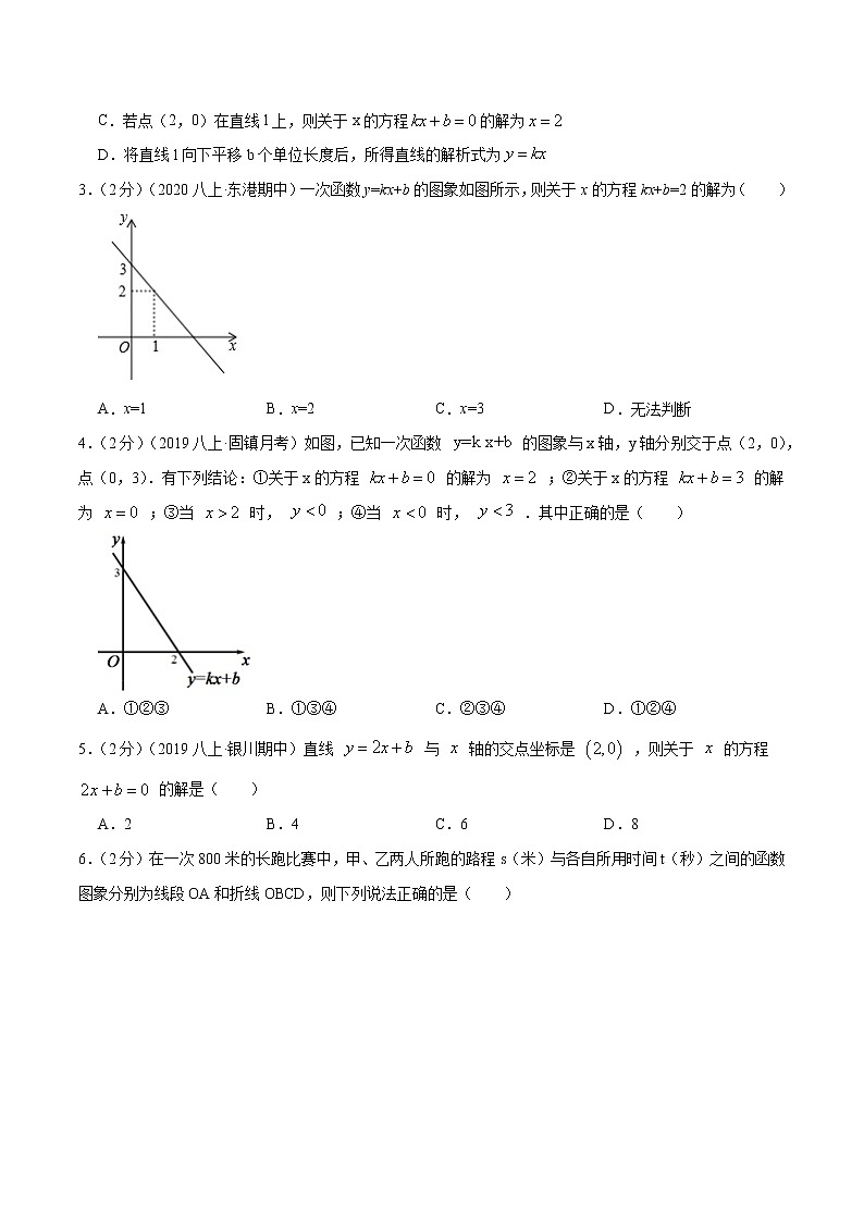 专题12 一次函数与一元一次方程的综合应用-八年级数学上册压轴题专题精选汇编（苏科版）02