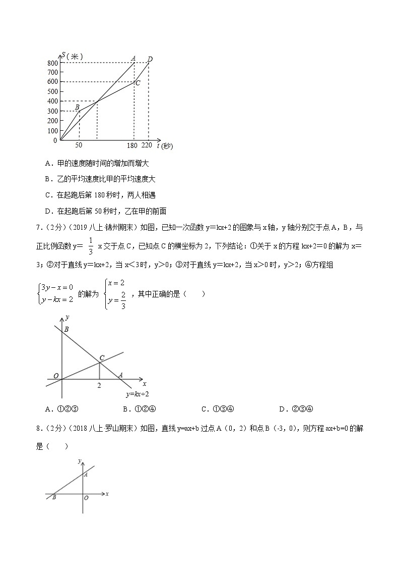 专题12 一次函数与一元一次方程的综合应用-八年级数学上册压轴题专题精选汇编（苏科版）03