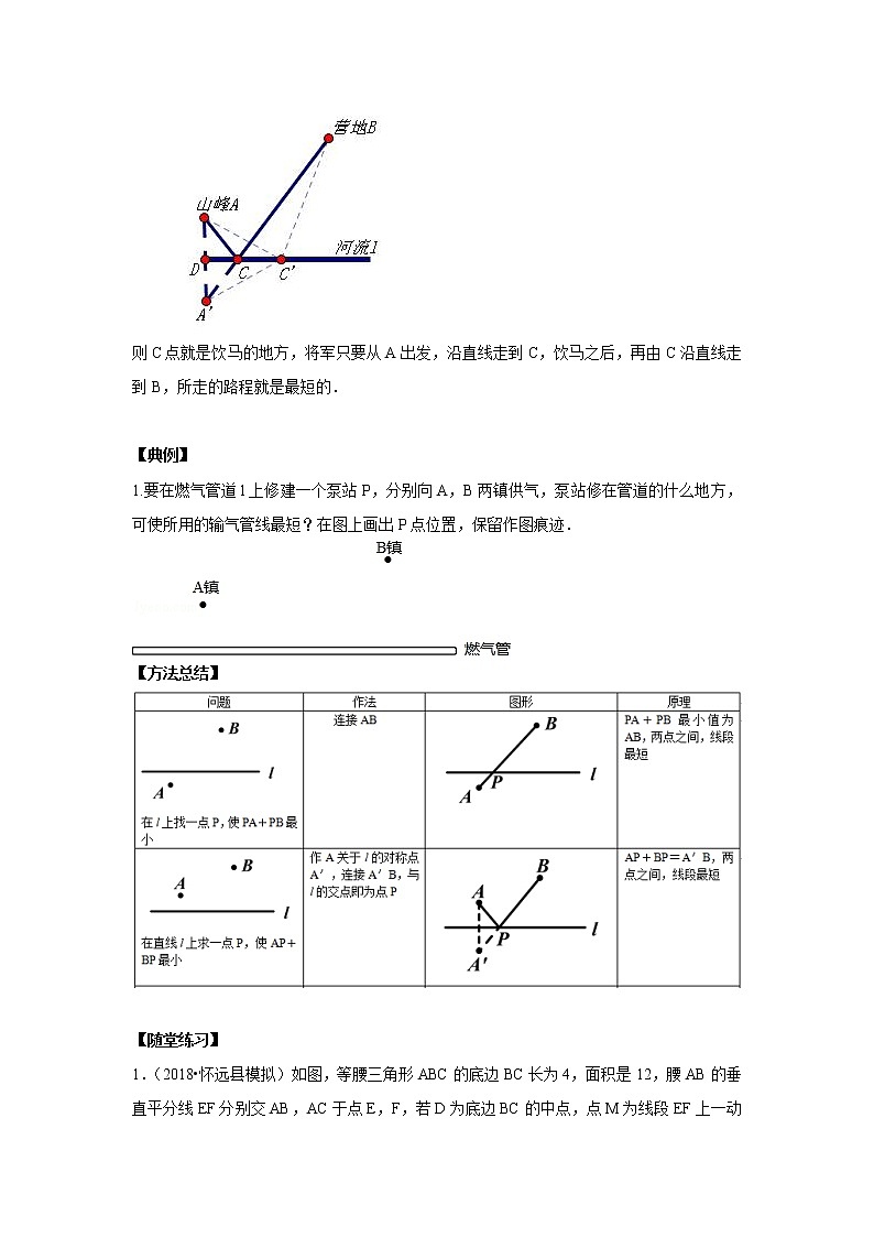 人教版初二数学上册（秋季班）讲义  第8讲  最短路径问题--尖子班02
