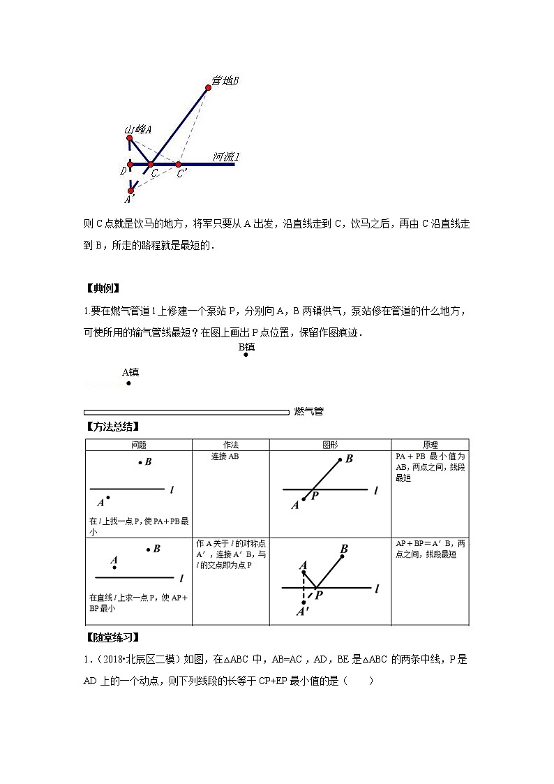 人教版初二数学上册（秋季班）讲义  第8讲  最短路径问题--提高班02