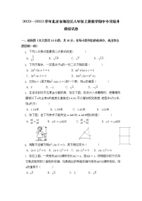 2022—2023学年北京市海淀区八年级上册数学期中专项提升模拟试卷（含解析）