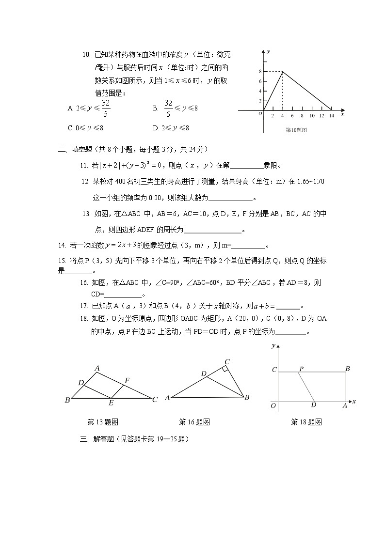 2022—2023学年湖南省邵阳市八年级上册数学期末专项提升模拟试卷（含解析）02