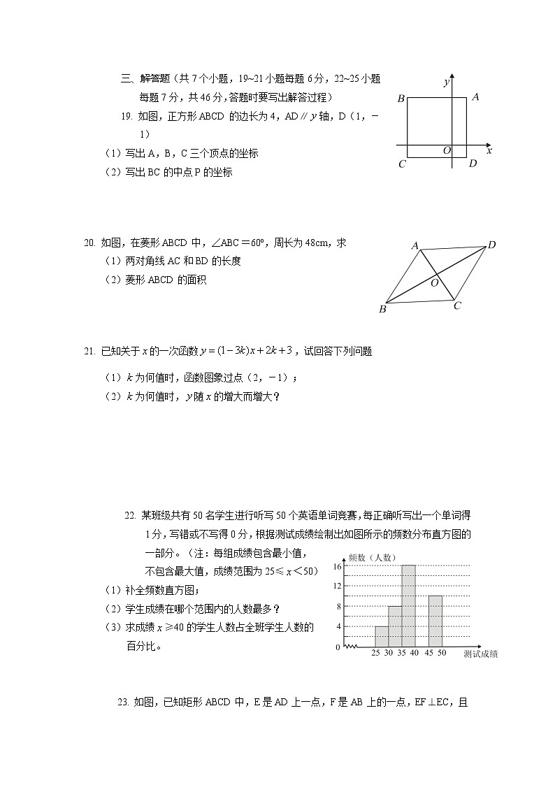2022—2023学年湖南省邵阳市八年级上册数学期末专项提升模拟试卷（含解析）03