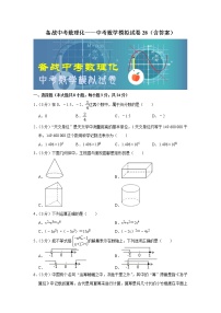 备战中考数理化——中考数学模拟试卷 (28)（含答案）