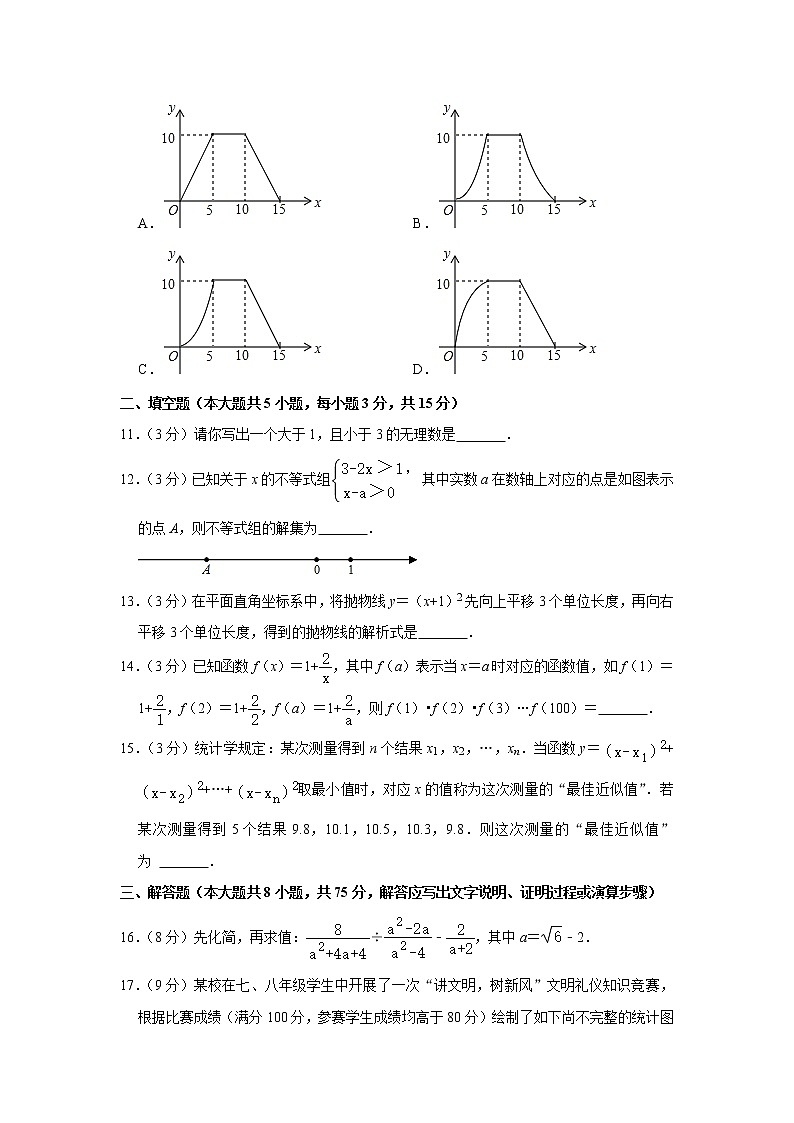 2023年河南省焦作市武陟县中考数学一模试卷（含答案）03