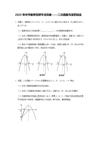 【备考2023中考】2023年中考数学高频考点突破——二次函数与面积综合二