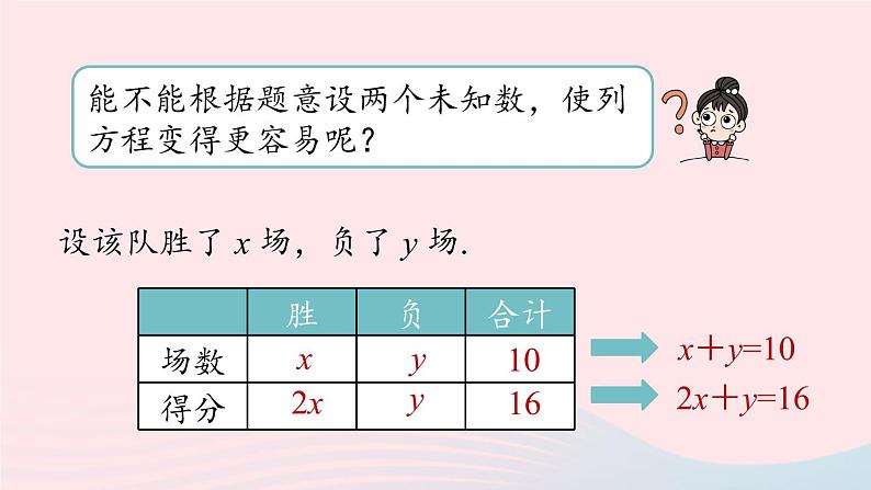 8.1 二元一次方程组 人教版七年级数学下册上课课件07