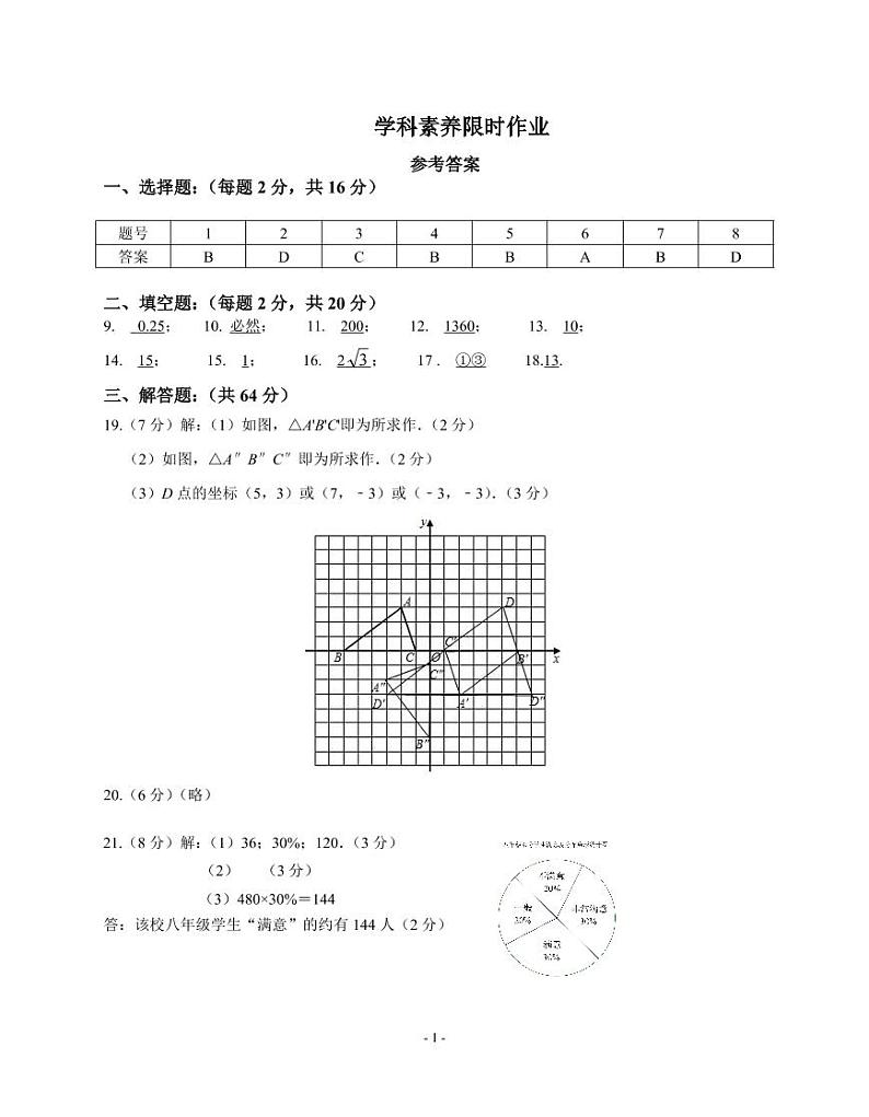 数学参考答案第1页