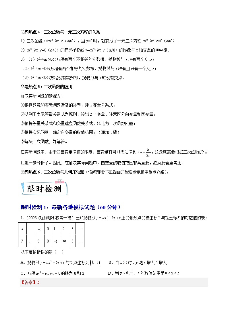 热点05 二次函数（解析版）第2页