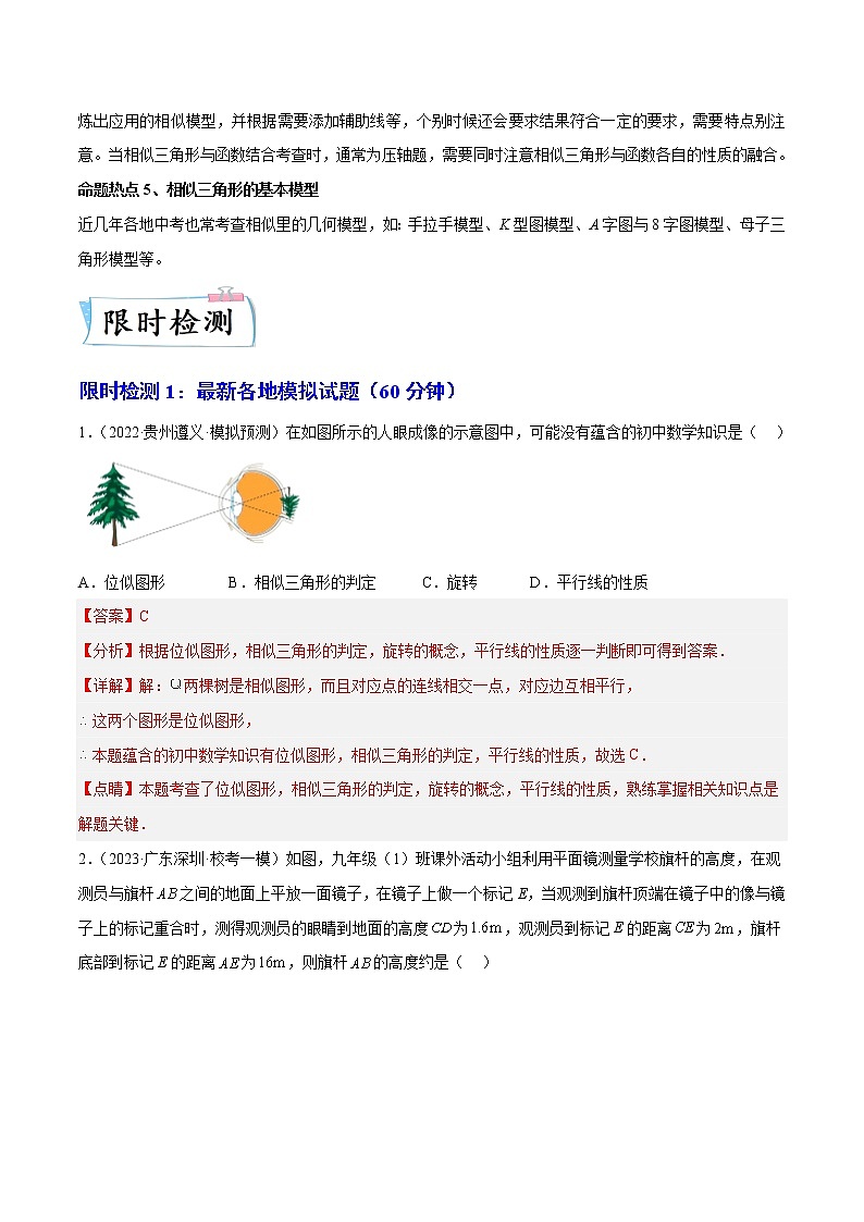 热点07 相似三角形（解析版）第2页