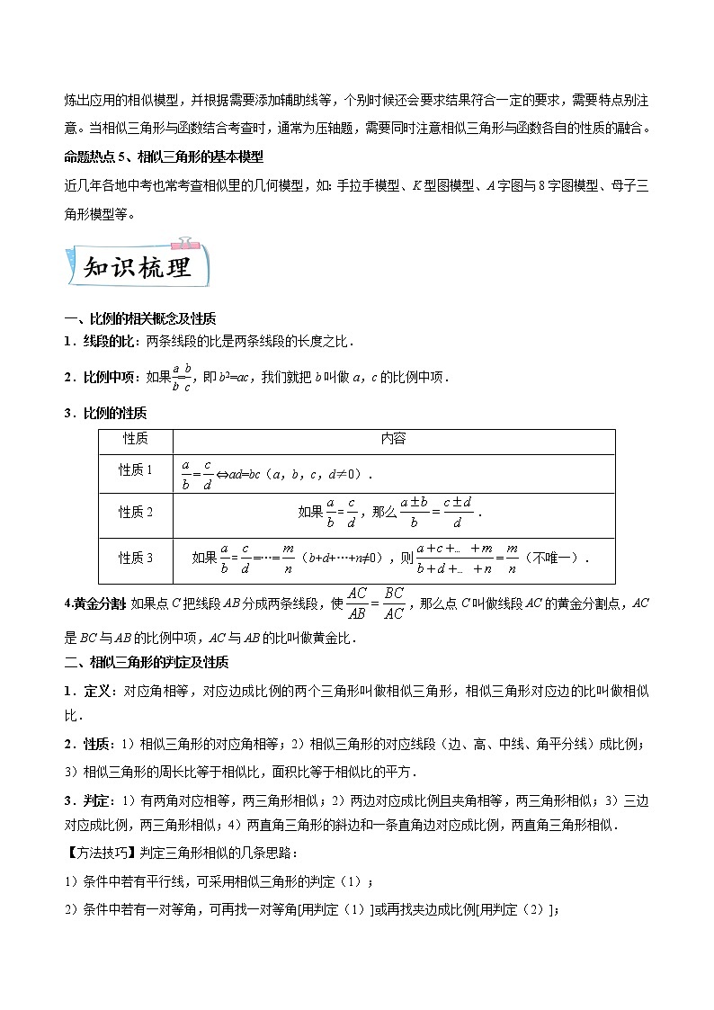 热点07 相似三角形（原卷版）第2页