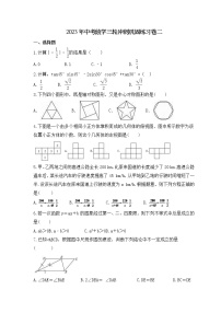 2023年中考数学三轮冲刺巩固练习卷二(含答案)