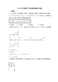 2023年中考数学三轮冲刺巩固练习卷九(含答案)