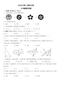 湖南省永州市第九中学2022-2023学年湘教版八年级下学期数学第一次月考试题+