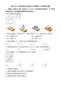 精品解析：2022年广东省深圳市龙岗区九年级数学17校联考中考模拟试题