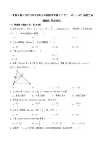 初中数学北师大版九年级下册2 30°、45°、60°角的三角函数值课时作业