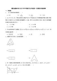 湖北省随州市2023年中考数学九年级第一次模拟考检测卷