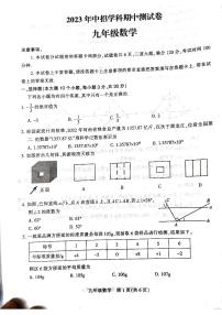 2023年河南省平顶山市中考一模数学试题（无答案）