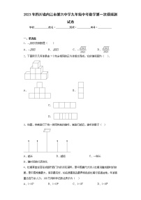 2023年四川省内江市第六中学九年级中考数学第一次模拟测试卷（含答案）