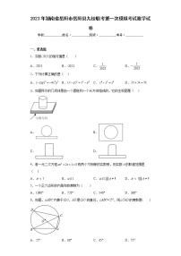 2023年湖南省岳阳市岳阳县九校联考第一次模拟考试数学试卷（含答案）