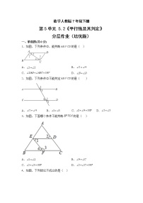 初中数学人教版七年级下册5.2.1 平行线精品课后复习题