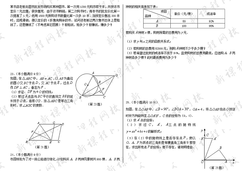 泰安市东平明湖中学2022-2023学年度高中段学校招生考试试题和答案（五）第3页