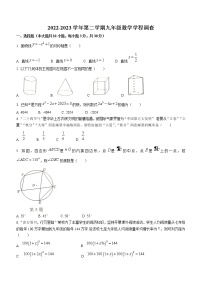 2023年广东省佛山市南海区九江镇九年级下学期中考模拟数学试卷(含答案）