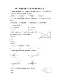 2023年河北省邢台三中中考数学摸底试卷（含解析）