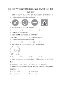 2022-2023学年云南省大理白族自治州云龙县九年级（上）期末数学试卷（含解析）