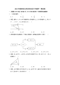 2023年陕西省宝鸡市扶风县中考数学一模试卷(含答案）