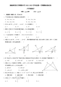 湖南师大附中集团联考八上期末数学