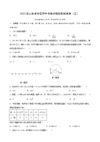 2023年山东省枣庄市中考数学模拟测试试卷（三）（含答案）