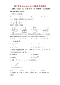 2023年浙江省温州市中考数学模拟试卷(含答案)